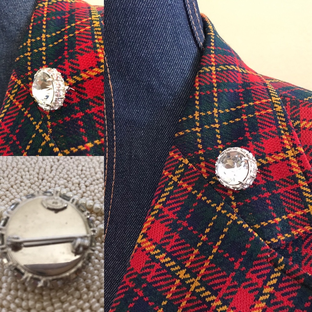 🔆 Kramer of New York rhinestone brooch pin